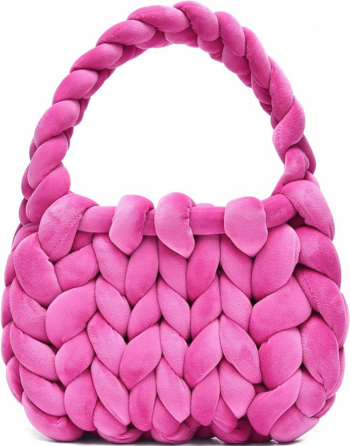 Hand Woven Crystal Velvet Bag