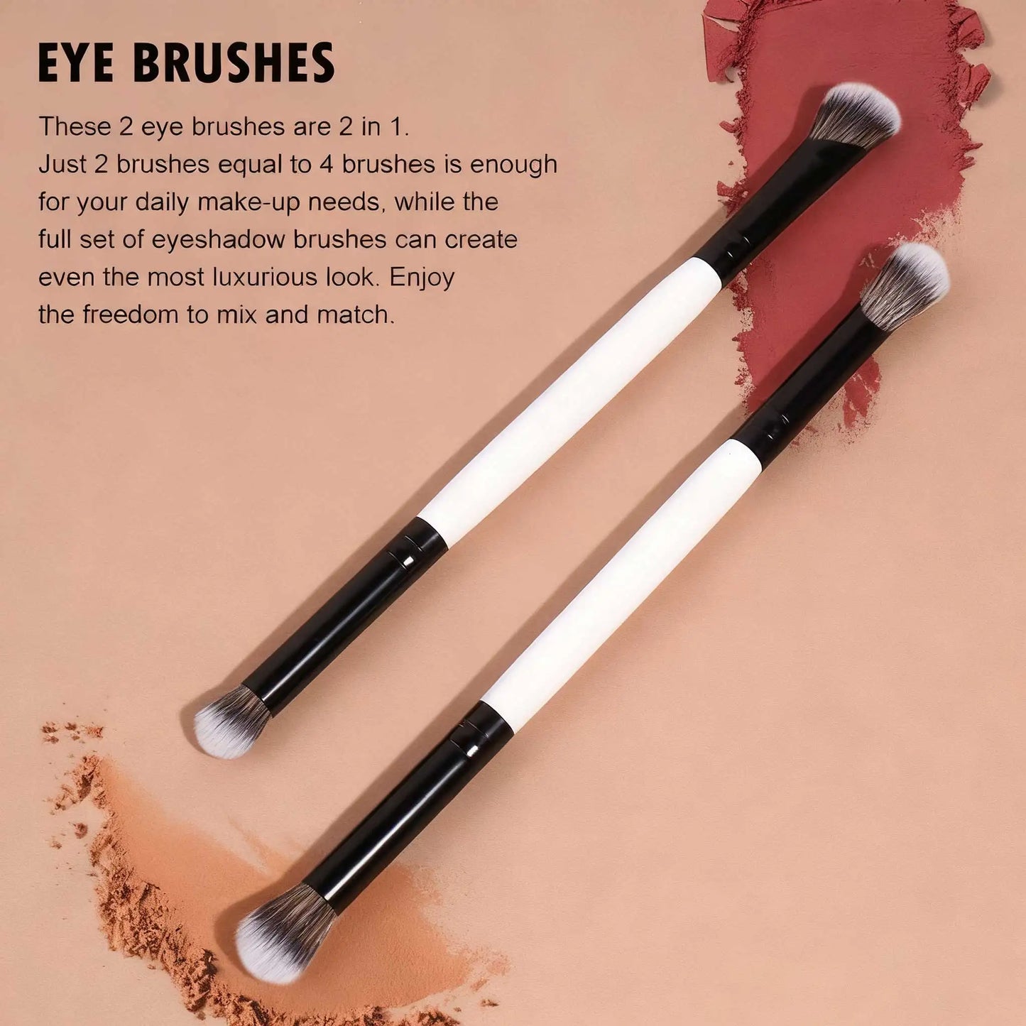 Makeup Brush Set 5pcs Makeup Brushes Double Sided Foundation Triangle Contour Blush Highlight Blending Eyebrow Brush Eyeshadow B