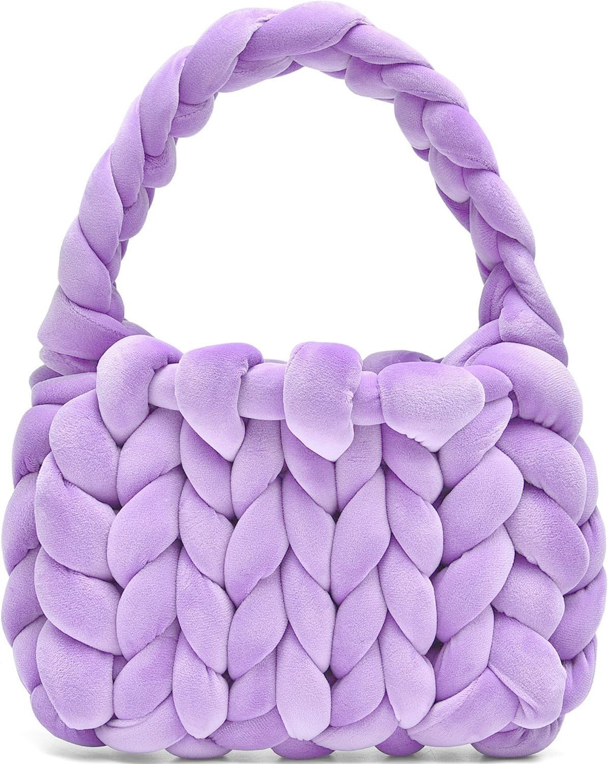 Hand Woven Crystal Velvet Bag