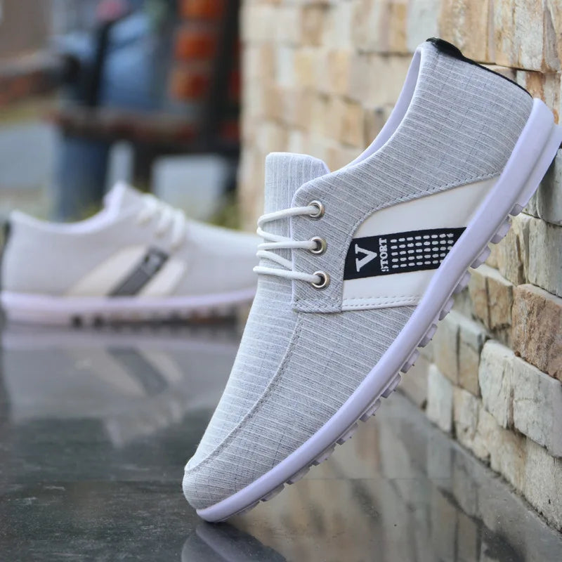 Men's Casual Shoes Casual Shoes Italian Breathable Canvas Shoes Men's Driving Shoes 2021 New Flat Shoes Zapatos De Hombre