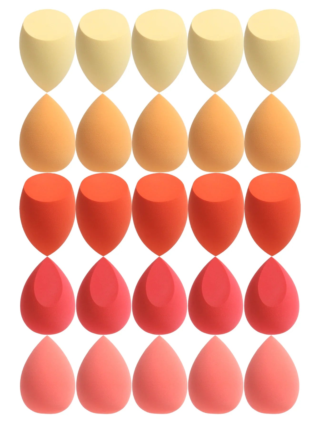 25 Beauty Eggs (Makeup Sponges), Foundation Make-Up Mixed Beauty Sponges, Liquid, Cream and Powder Flawless, Multi-Color Makeup