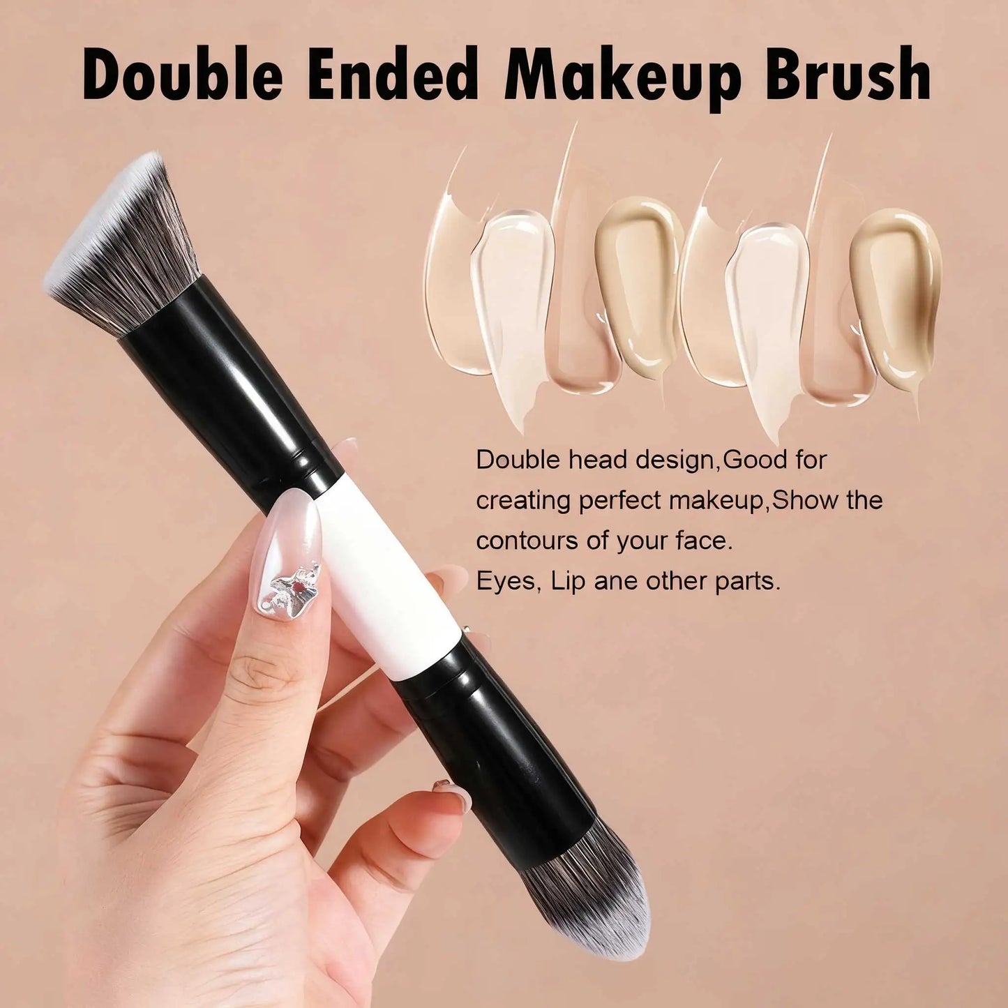 Makeup Brush Set 5pcs Makeup Brushes Double Sided Foundation Triangle Contour Blush Highlight Blending Eyebrow Brush Eyeshadow B