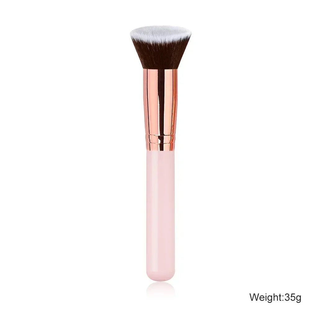 1pc Flat Makeup Brushes Kabuki Foundation Brush Liquid Cream Powder Contour Blending Face Repair Beauty Tools Brochas Maquillaje